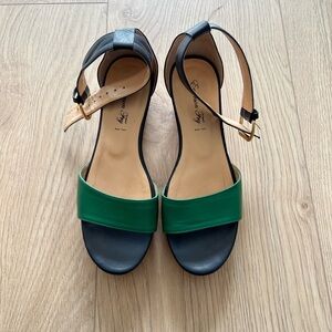 Emerson Fry Wooden Wedge Sandals